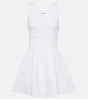 Alaia Croc-effect knitted minidress