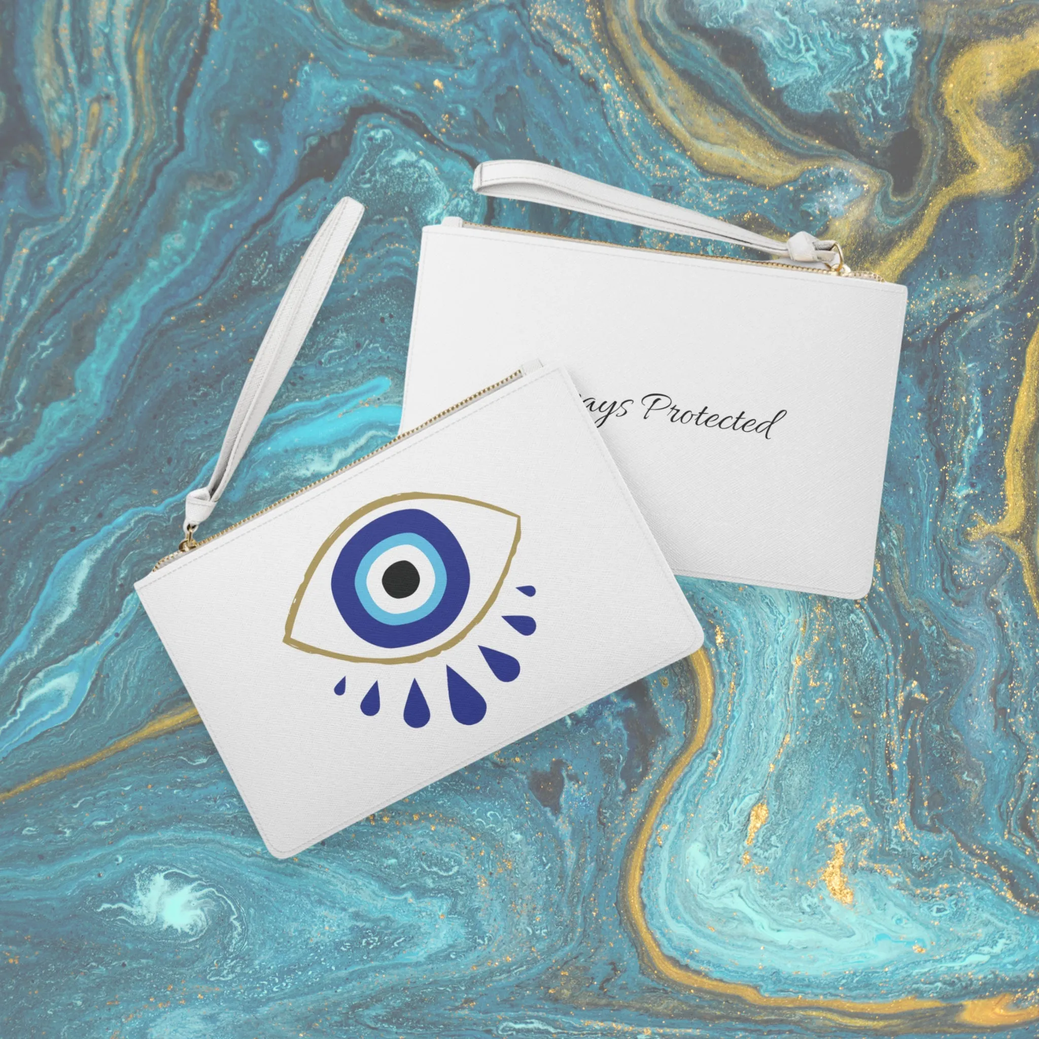 Always Protected White Pouch with Loop Handle