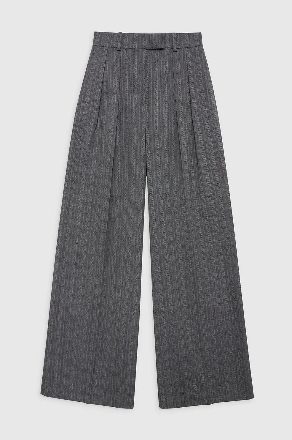 Anine Bing Lou Trouser - Black and Grey Stripe