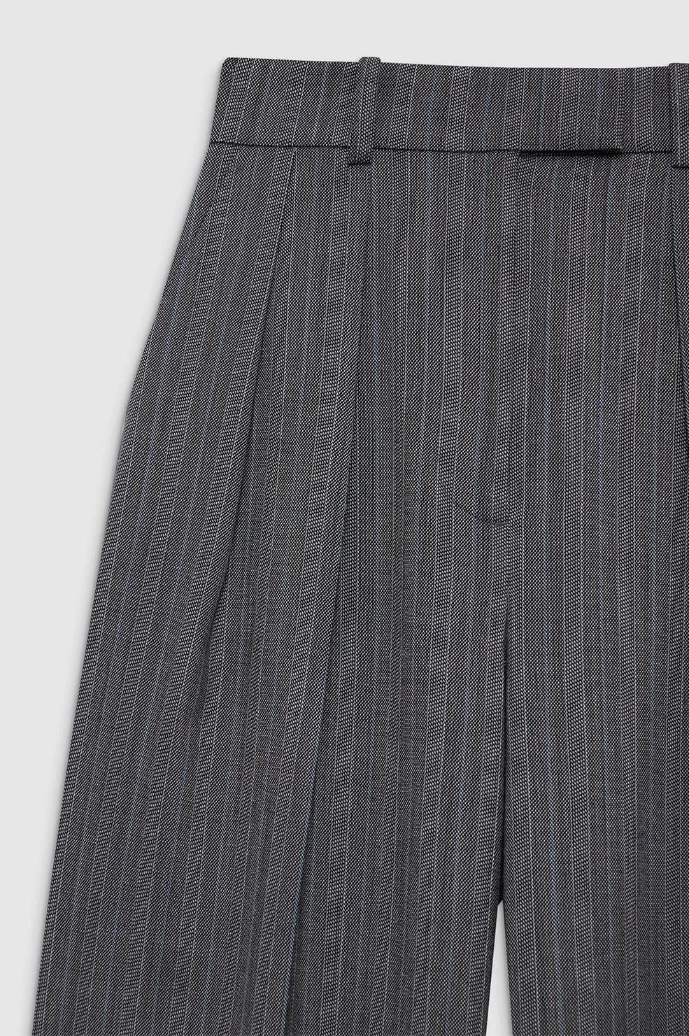 Anine Bing Lou Trouser - Black and Grey Stripe