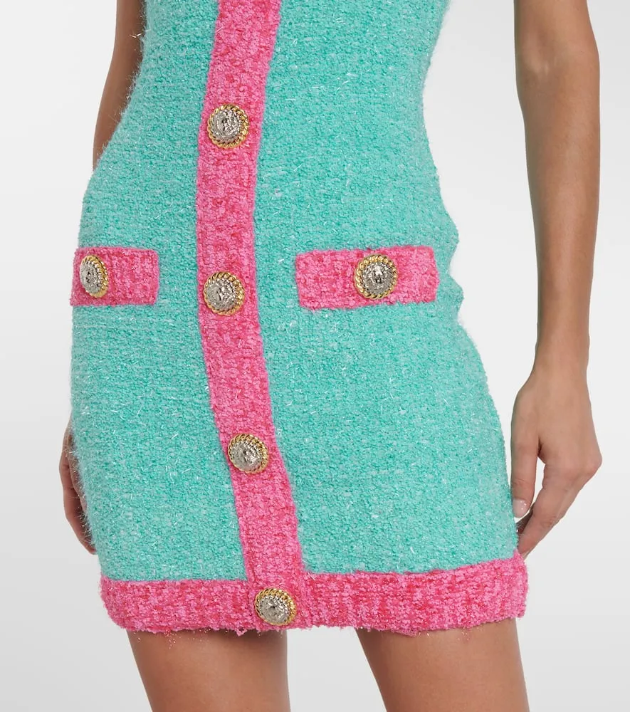 Balmain Knitted halterneck minidress