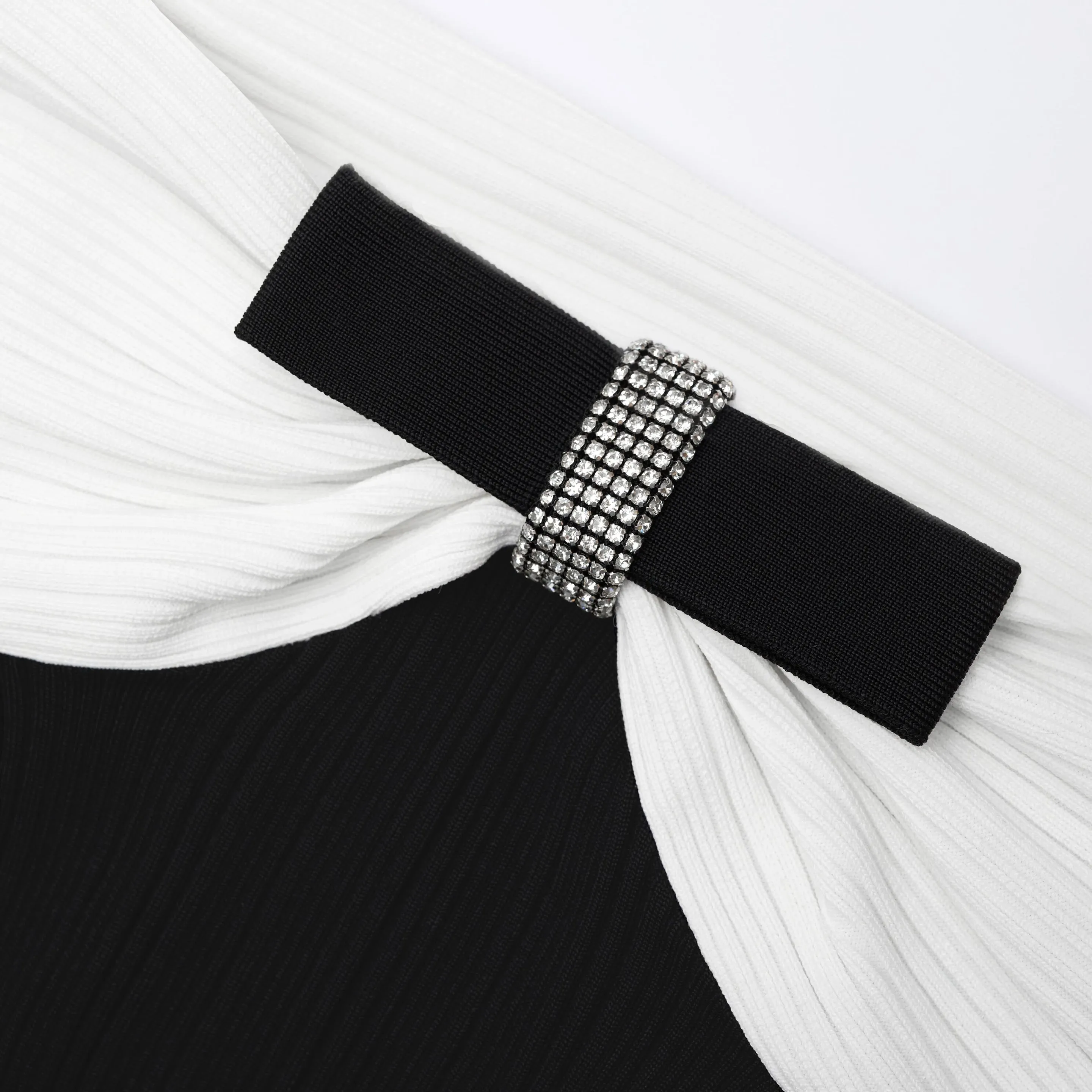 Black Knit Bow Top