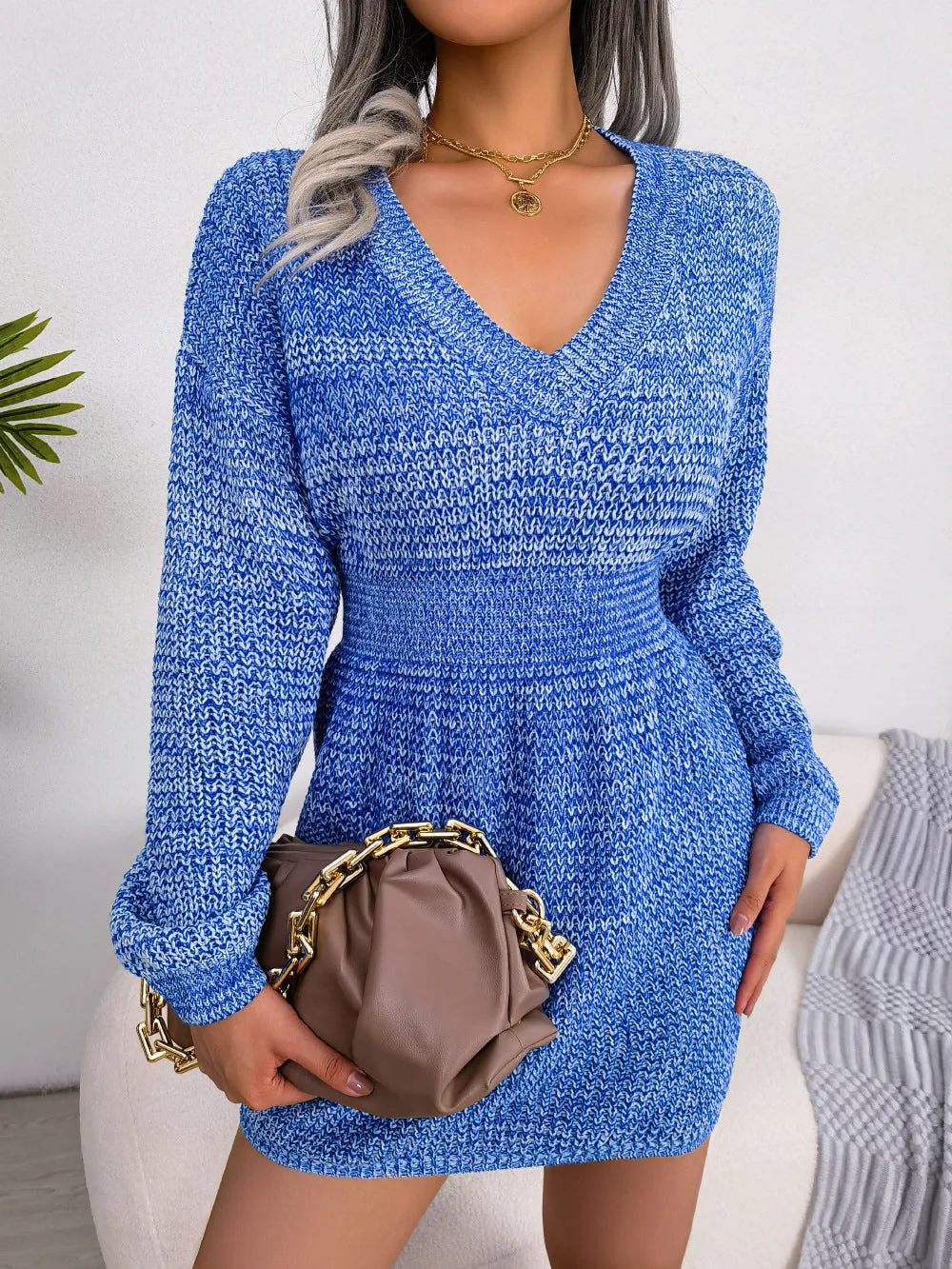Casual Lantern Sleeve Sweater Dress Wholesale Jersey Dresses