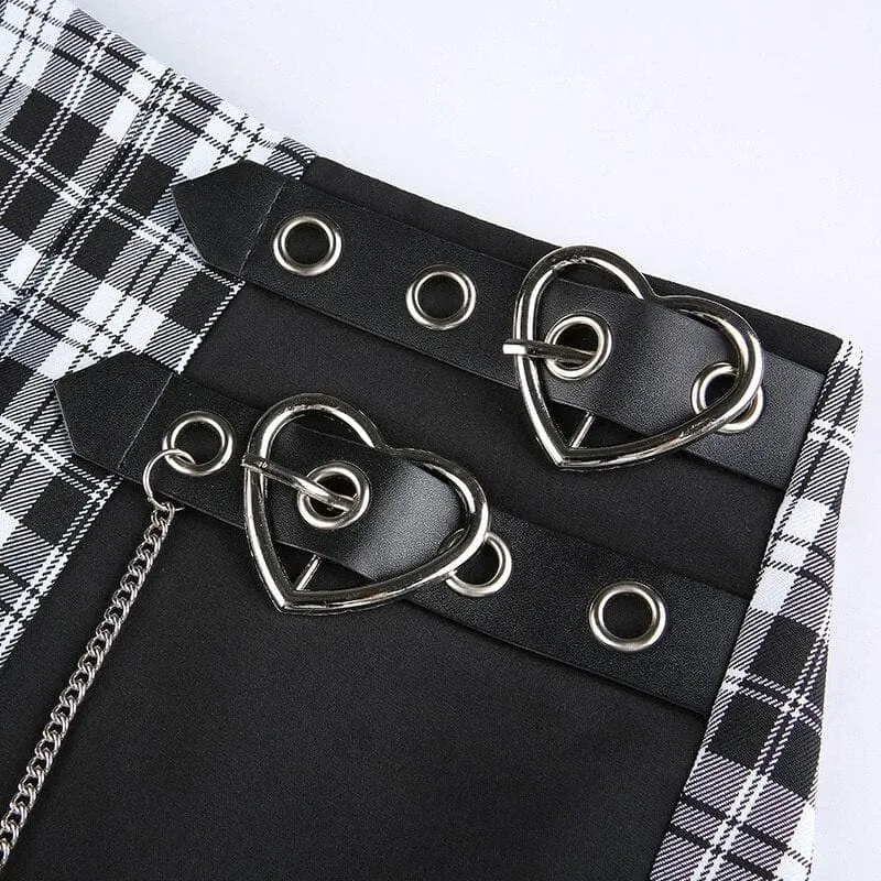 Crime Love Plaid Mini Skirt
