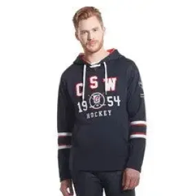 Dangle -Adult Pullover Hockey Lace Hooded Sweatshirt