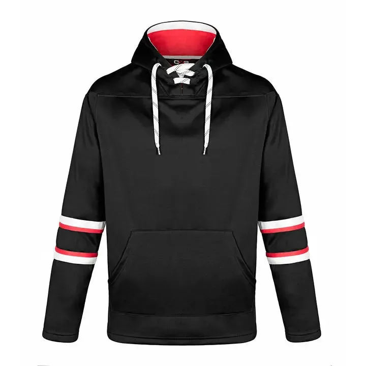 Dangle -Adult Pullover Hockey Lace Hooded Sweatshirt