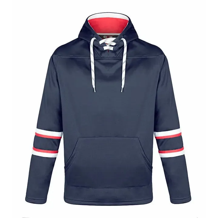 Dangle -Adult Pullover Hockey Lace Hooded Sweatshirt