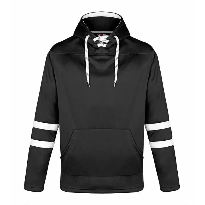 Dangle -Adult Pullover Hockey Lace Hooded Sweatshirt