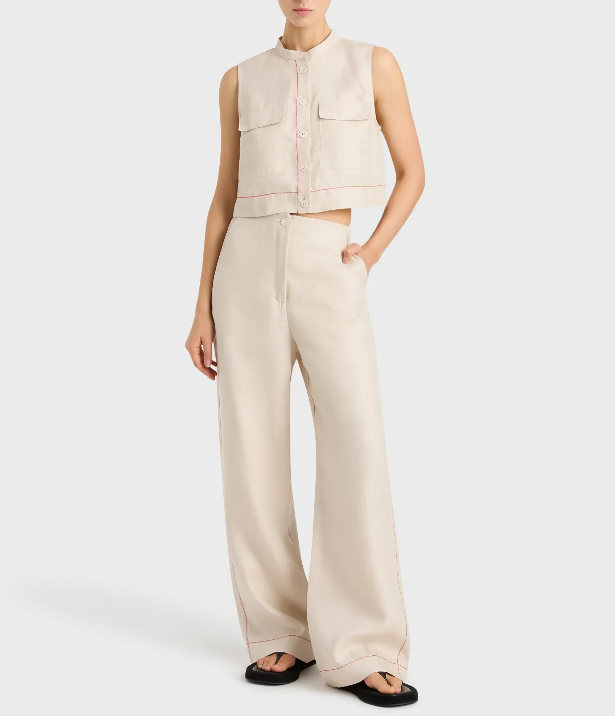 Delphi Utility Bodice Top in Sand