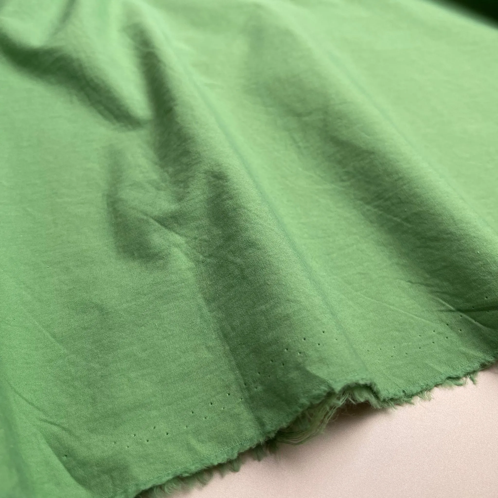 Fibre Mood Stone Washed Grass Green Combed Cotton