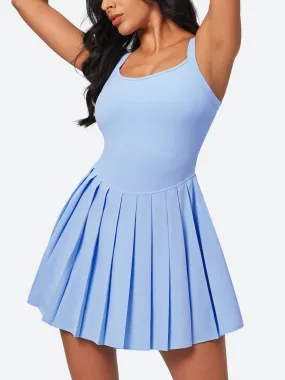 IUGA Easy Peezy Pleated Athletic Dress With Built-in Shorts