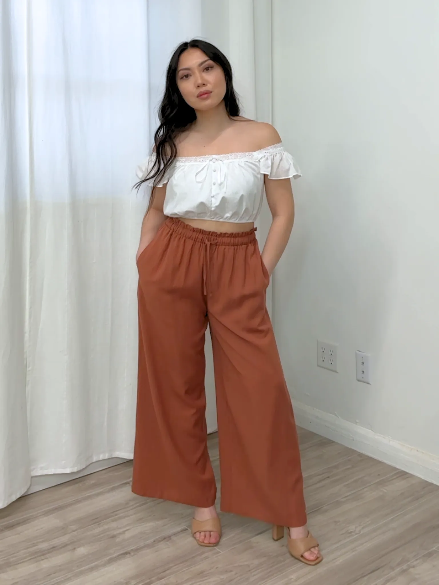 Joji Wide Leg Linen Pant