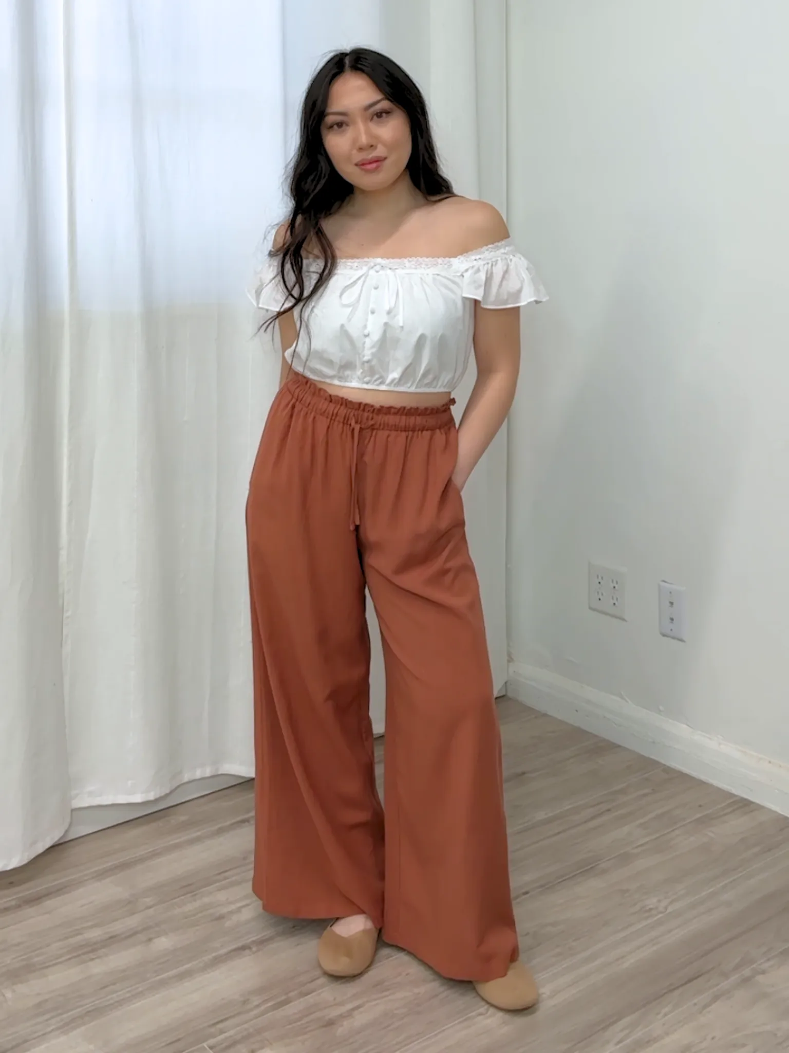 Joji Wide Leg Linen Pant
