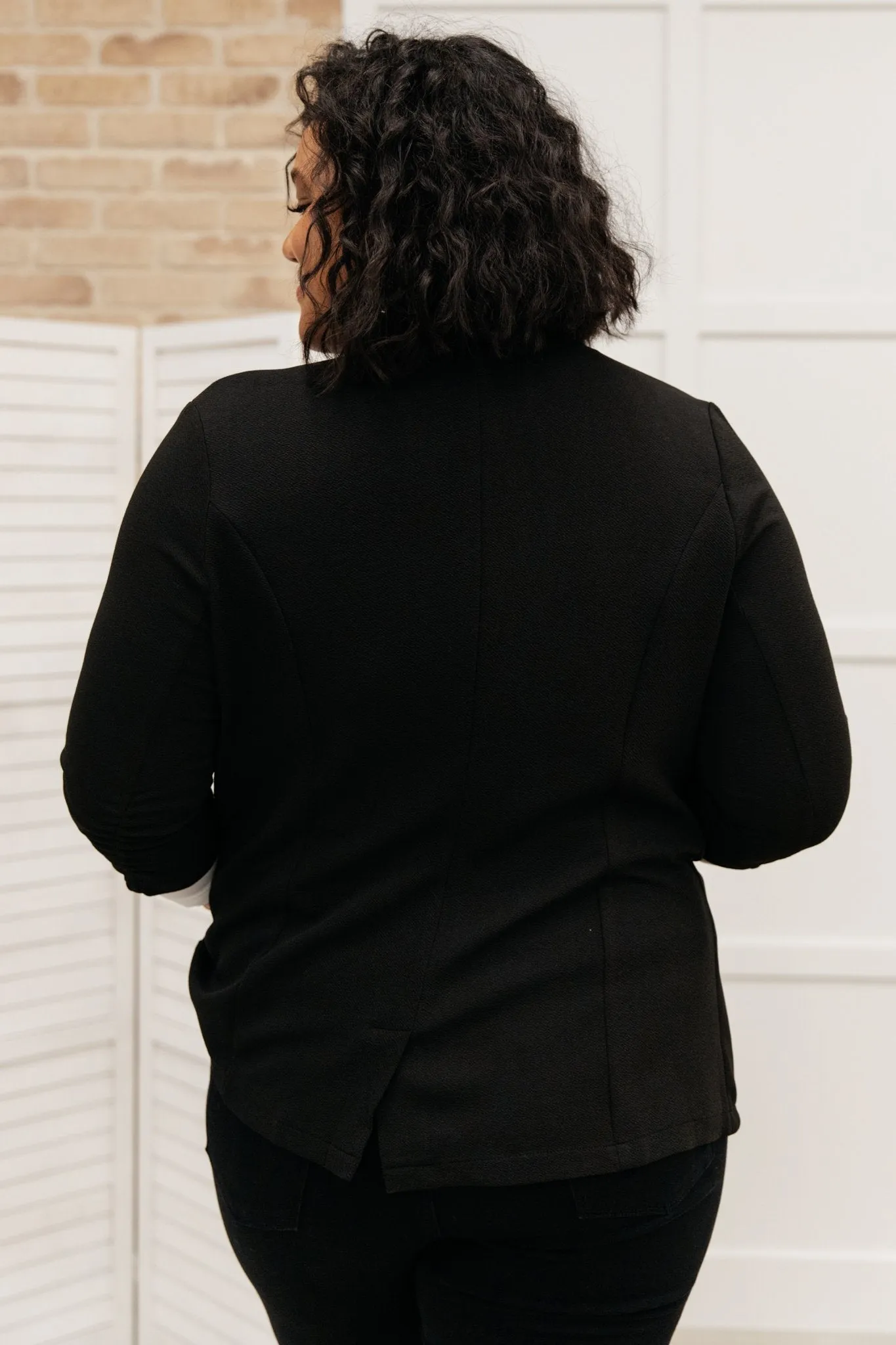 LAST ONE fits sz L/XL Acting Like A Lady Blazer In Black