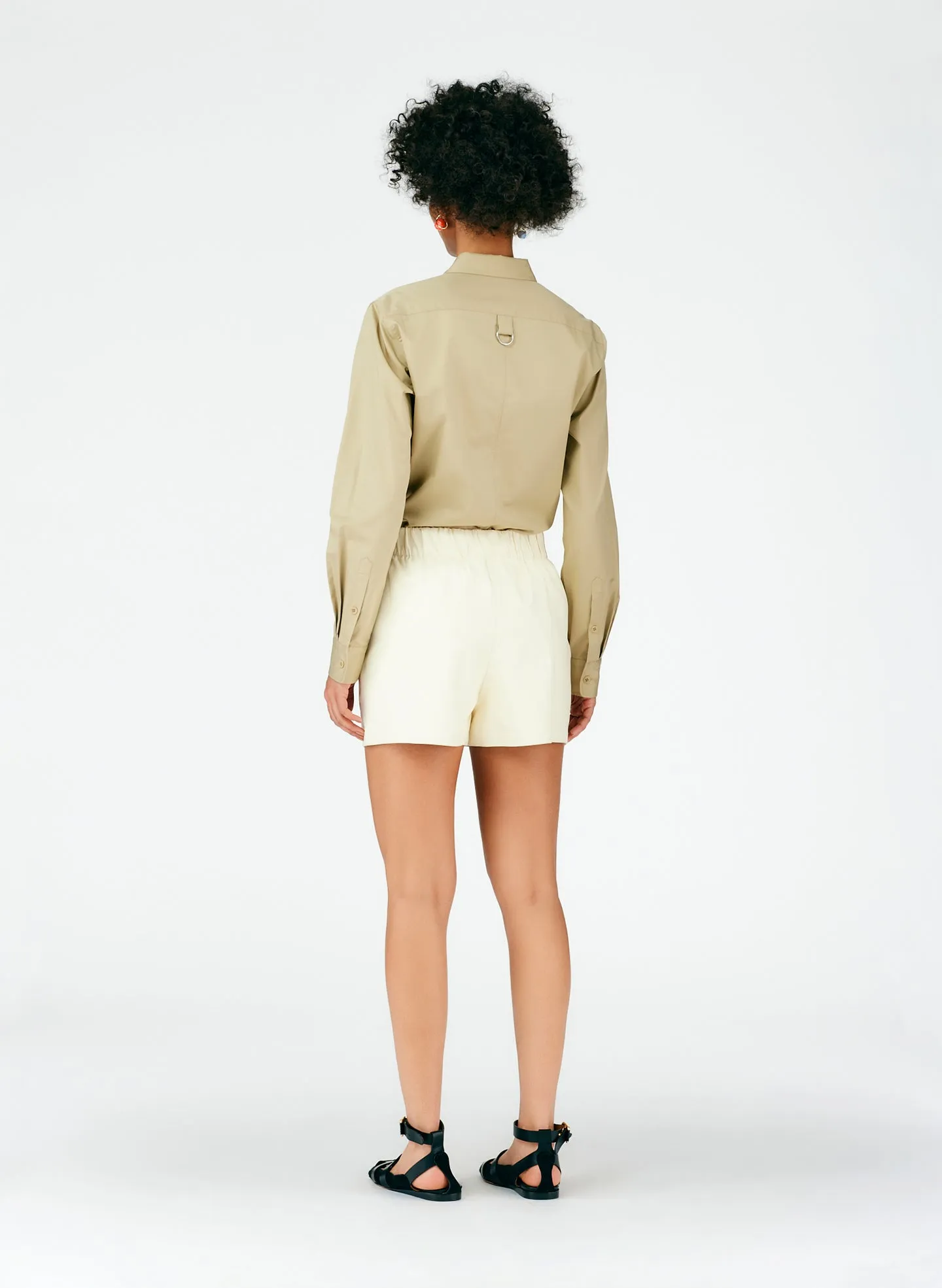 Leather Pull On Shorts