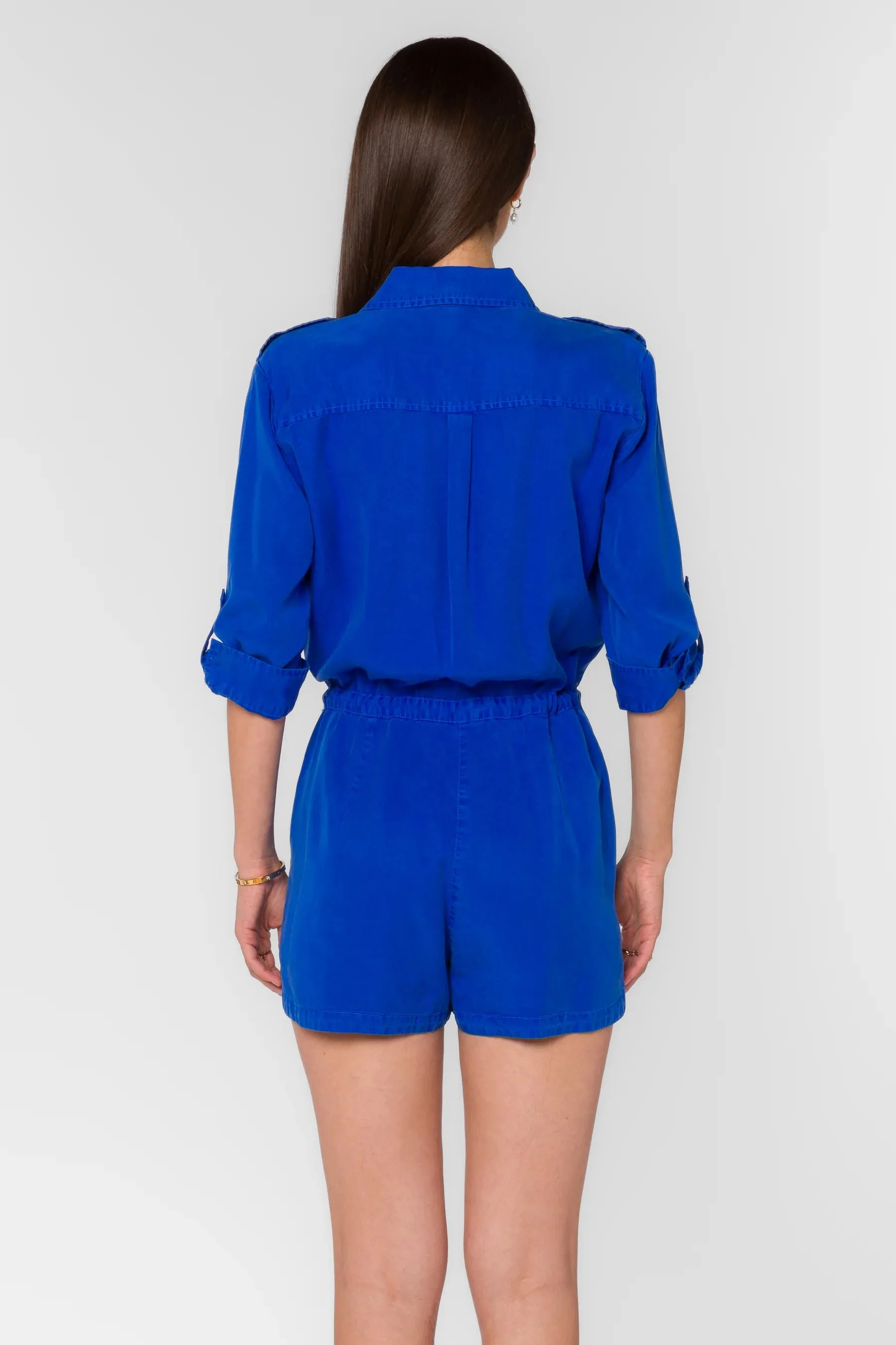 Luba Romper in Blue - Velvet Heart
