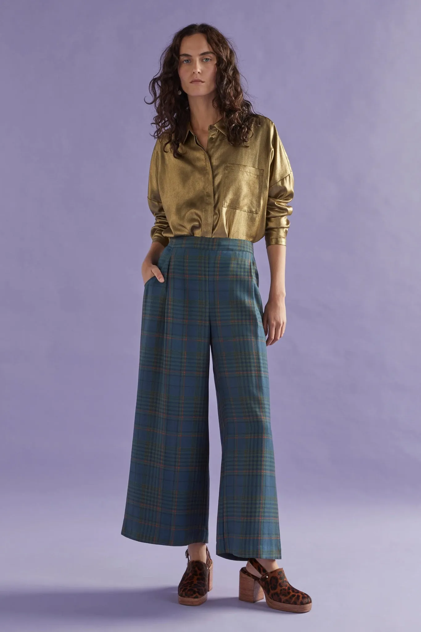Luche Metallic Shirt | Gold