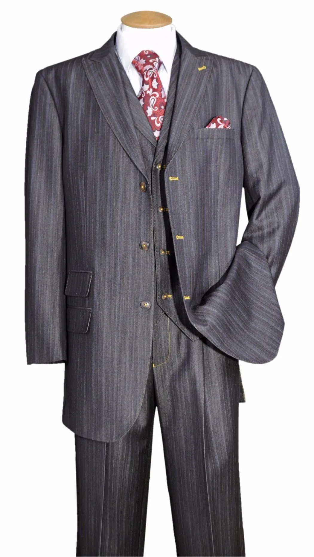 Milano Moda 5609-BLK Mens Suit