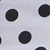 Polka-Dot One-Shoulder Rosette Poplin Top