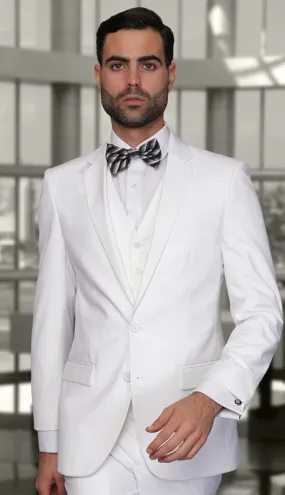 Statement  zLorenzo WHT Mens Suit