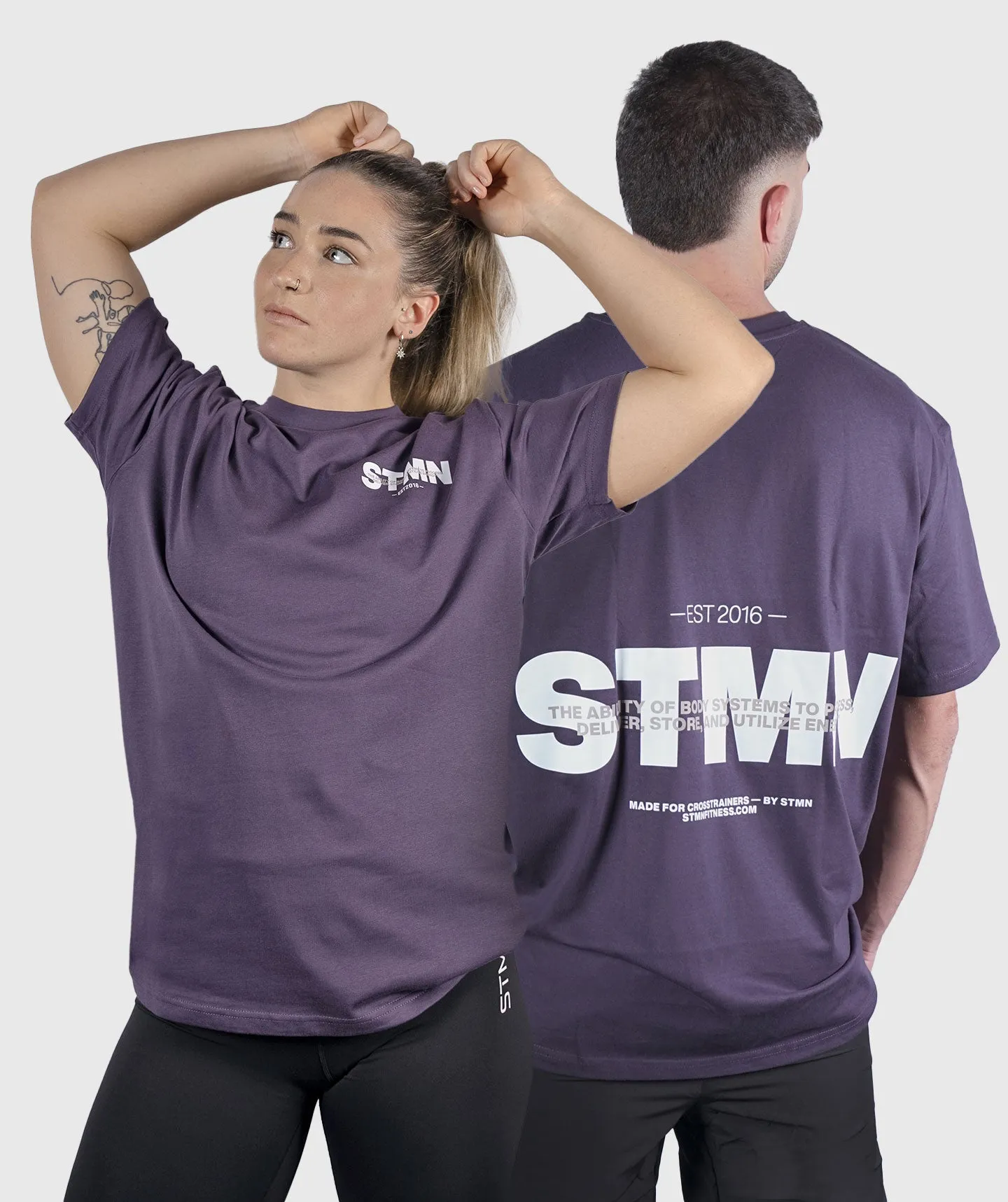 T-shirt "DOWNTOWN" Loose-Fit Violet