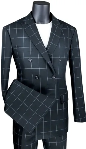 Vinci MDW-1-BL Mens Suit