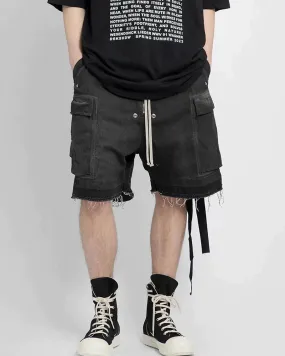 Vintage American | Distressed Denim Drawstring Jorts