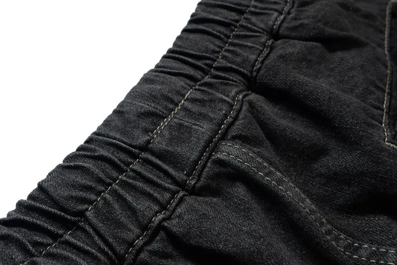 Vintage American | Distressed Denim Drawstring Jorts