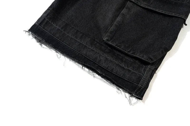 Vintage American | Distressed Denim Drawstring Jorts