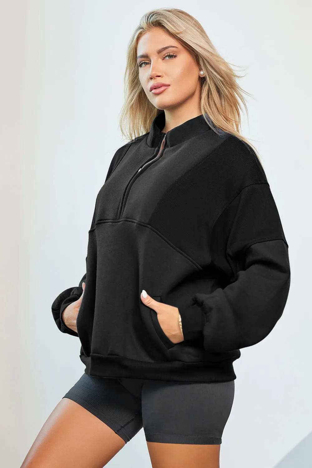 Women's Cozy Half-Zip Pullover Sweatshirt