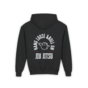 Youth Hang Loose & Roll On Jiu Jitsu Kids Hoodie